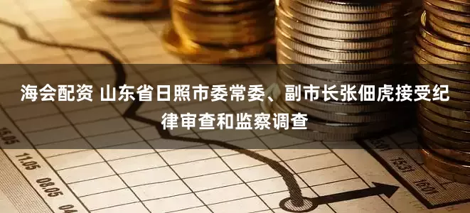 海会配资 山东省日照市委常委、副市长张佃虎接受纪律审查和监察调查
